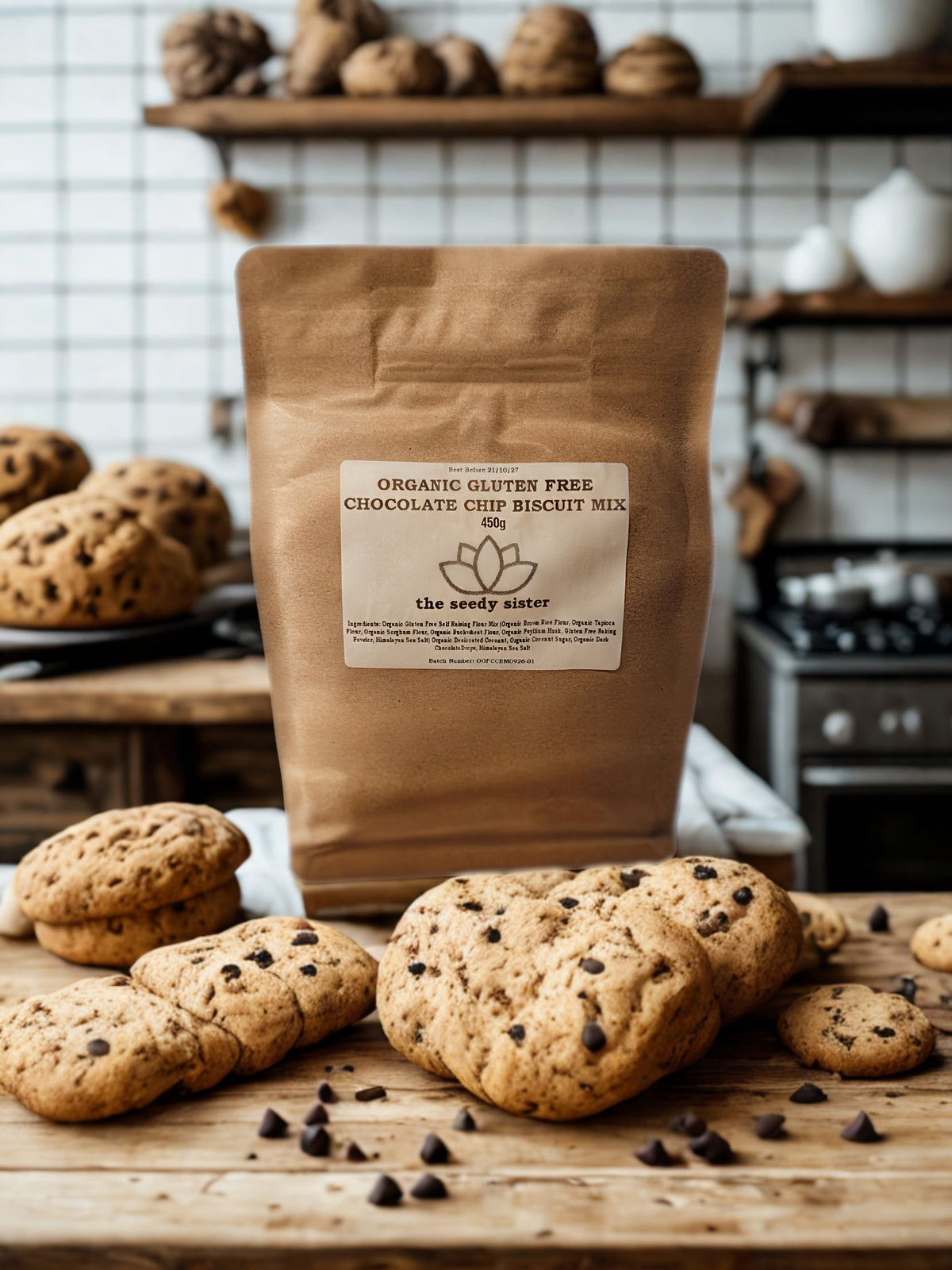 Organic Gluten Free Chocolate Chip Biscuit Mix